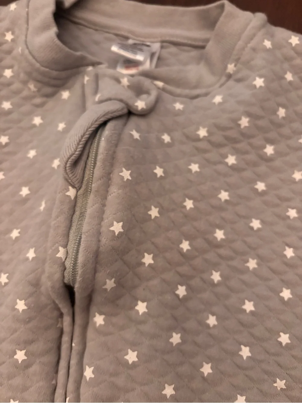Hudson Baby HB Gray Quilted Sleeveless Star Sleep Sack